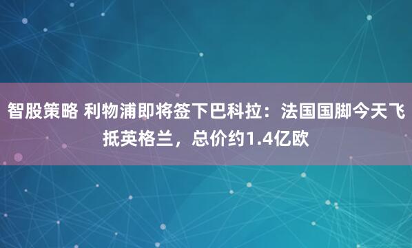 智股策略 利物浦即将签下巴科拉：法国国脚今天飞抵英格兰，总价约1.4亿欧